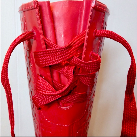 Coach Signature Embossed Rain Boots ☔️ 👢 - Picture 8 of 9